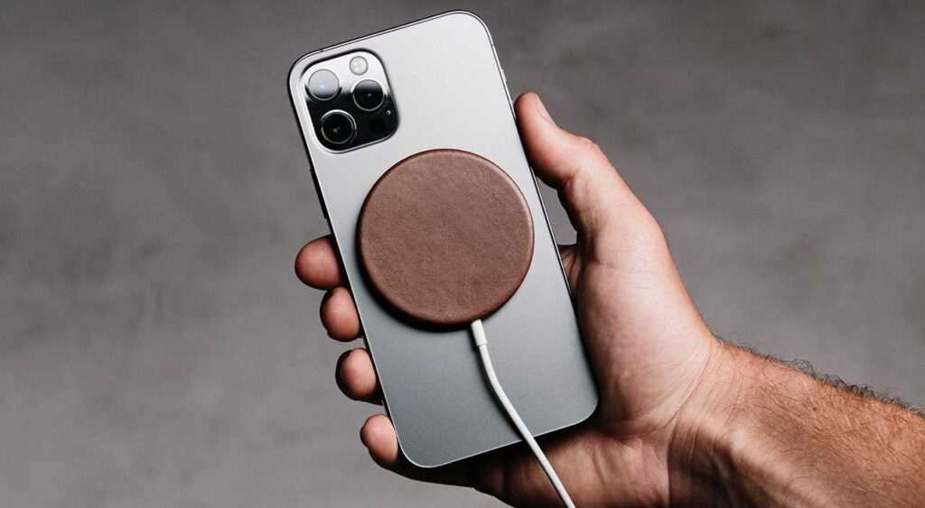 MagSafe charger on an iPhone