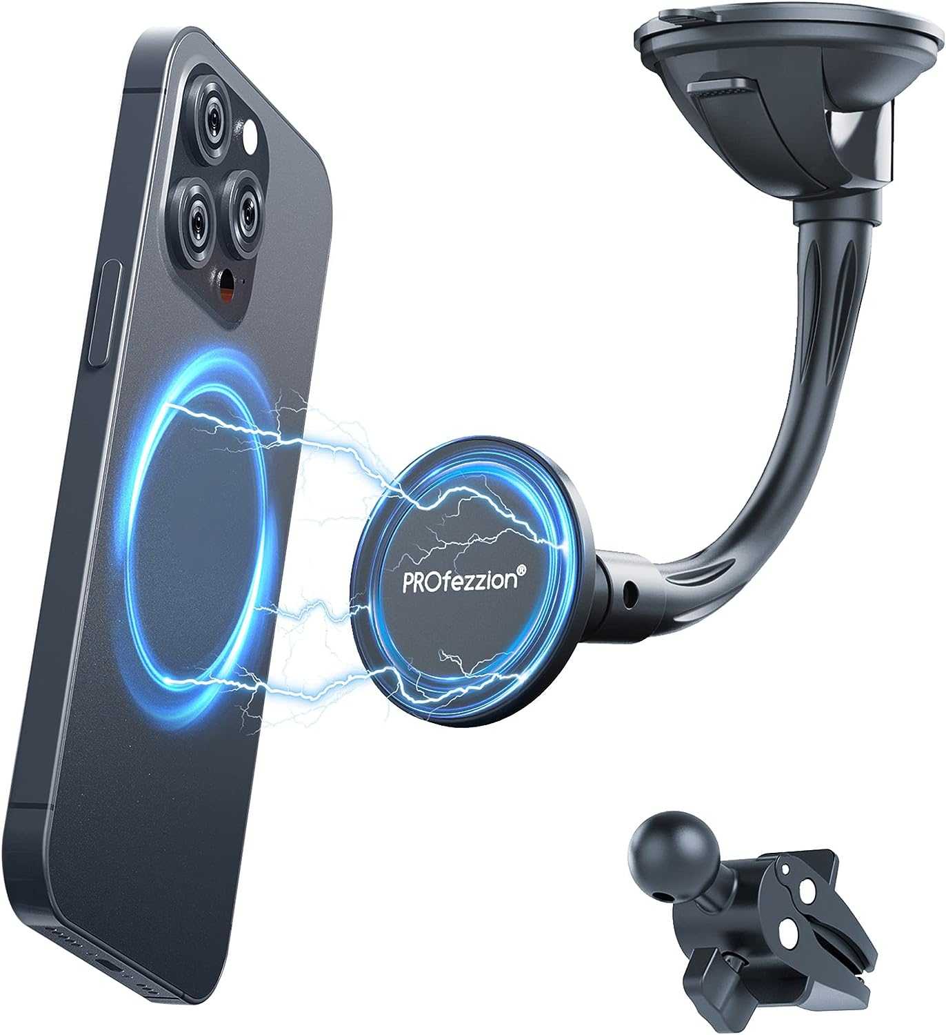 PROfezzion Suction Cup MagSafe Car Mount Holder